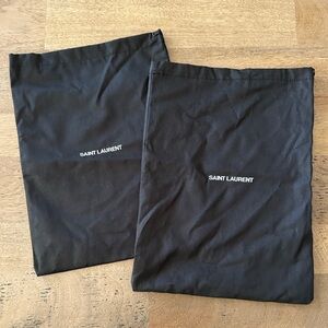 Saint Laurent Black Logo Dust Bags